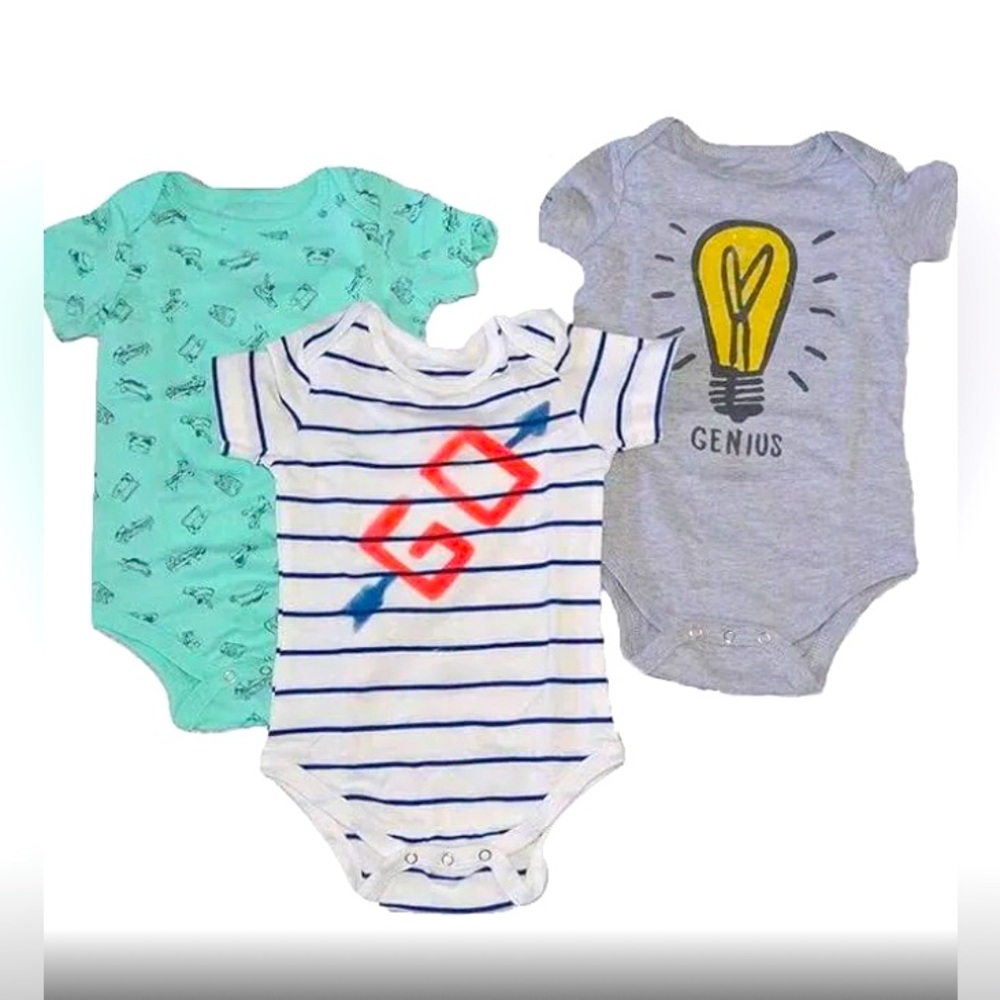 NWT Boxed set of 3 Monopoly Onesies by Junk Food 6-9 months